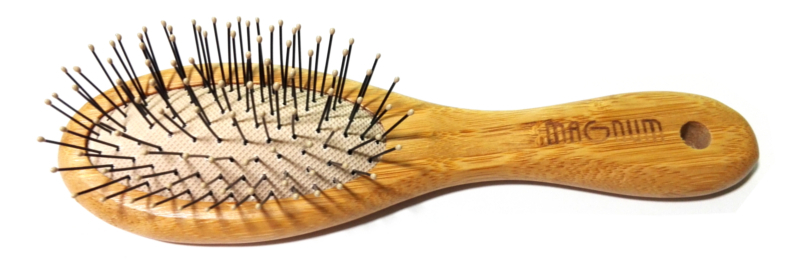 316 MAGNUM Kartáč na vlasy z bambusového dřeva 15 cm -mekke-trny-lehke-rozcesavani